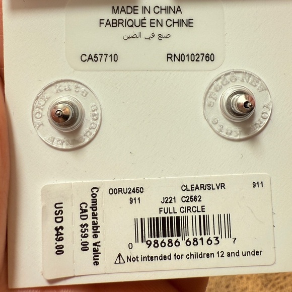 Kate Spade Silver Cubic Zirconia Earrings - Picture 2 of 3